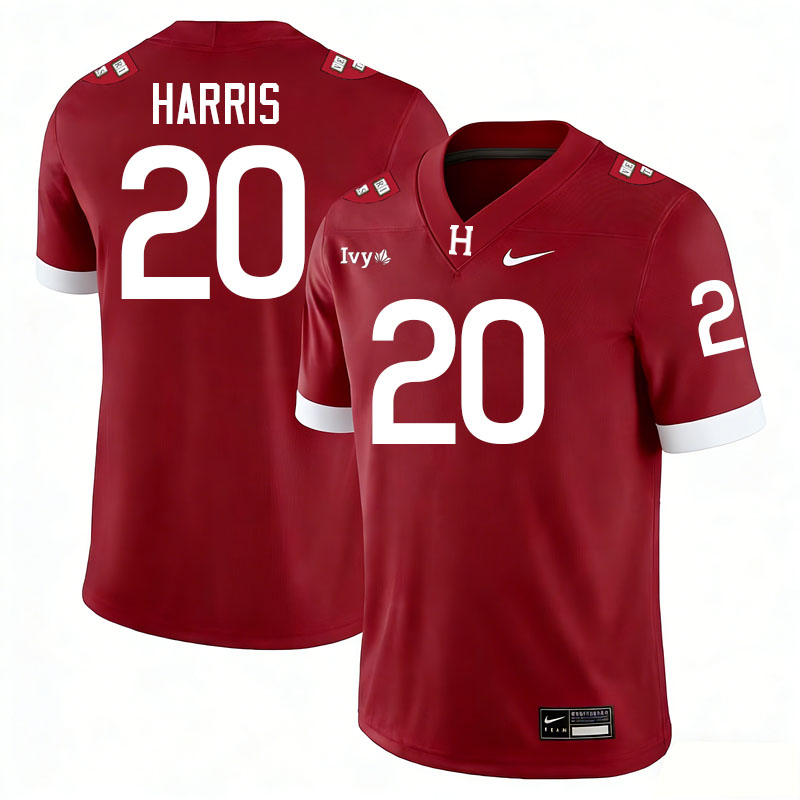 Harvard Crimson #20 Jordan Harris College Football Jerseys,Uniforms Stitched-Crimson